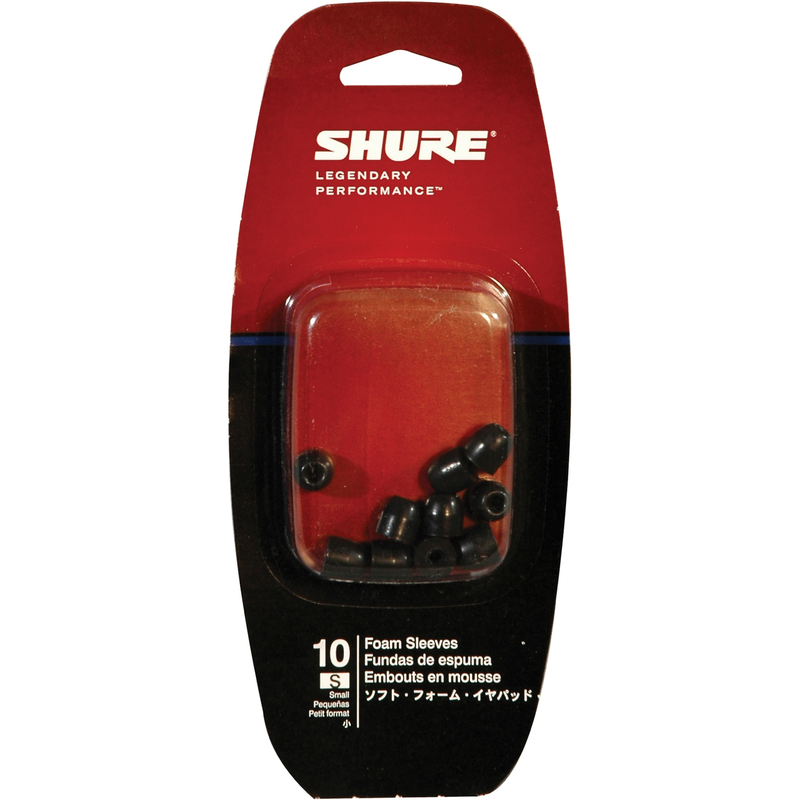SHURE - Inserto F gomma lavabile, small per serie SE, SCL3/4/5 nero 10 pezzi