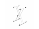 GRAVITY - Supporto tastiera a X doppio bianco