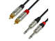 ADAM HALL - Cavo audio REAN 2 x RCA maschio a 2 x jack mono da 6,3 mm