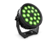 CAMEO - Proiettore PAR RGBWA PIATTO a 18 LED da 10 W in alloggiamento nero