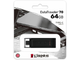 KINGSTON - USB 3.2 Gen 2 SuperSpeed (10 Gbps) Type-C, Capacità: 64 GB