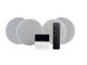 FONESTAR - sistema audio (tutto in uno) che include 4 altoparlanti a soffitto e un amplificatore a parete.
