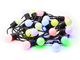 TWINKLY - 20 RGB PLC G45 bulb, 50 cm spacing, black cable