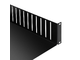 ADAM HALL - Rack Tray 2U | with steel clamps