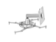 GUIL - Supporto videoproiettore da soffitto