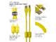 UDG - Cavo USB 2.0 A-B Yellow Angolare da 3mt.