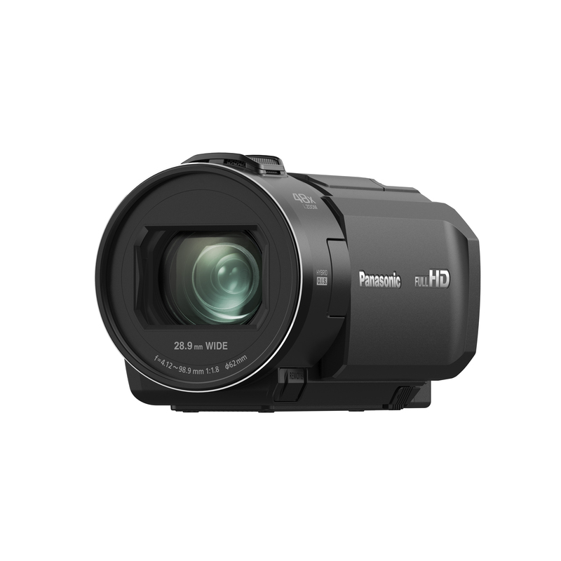 PANASONIC - Panasonic Videocamera FHD - Obiettivo grandangolare 28,9 mm, zoom 48x - O.I.S. ibrido a 5 assi +