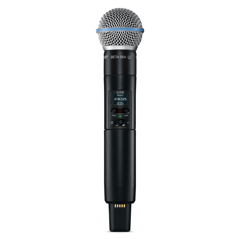SHURE - Trasmettitore handheld per serie SLX-D, con capsula Beta 58