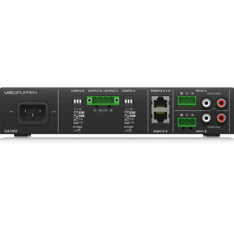 LABGRUPPEN - Amplificatore compatto a 2 canali.