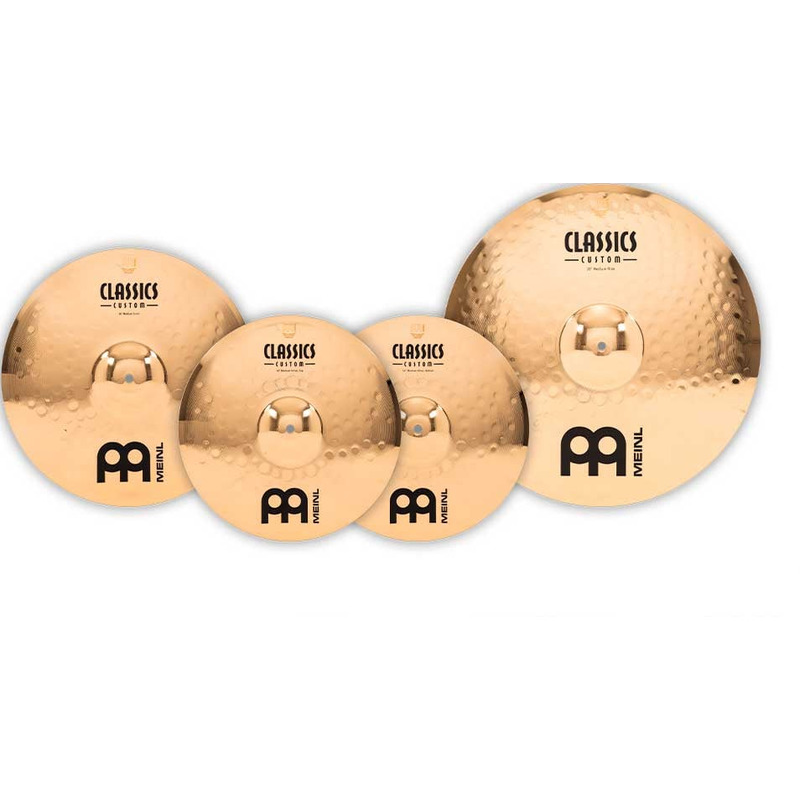MEINL - Set di piatti Hi-hat 14 CRASH 16 RIDE 20 Serie Classics Custom