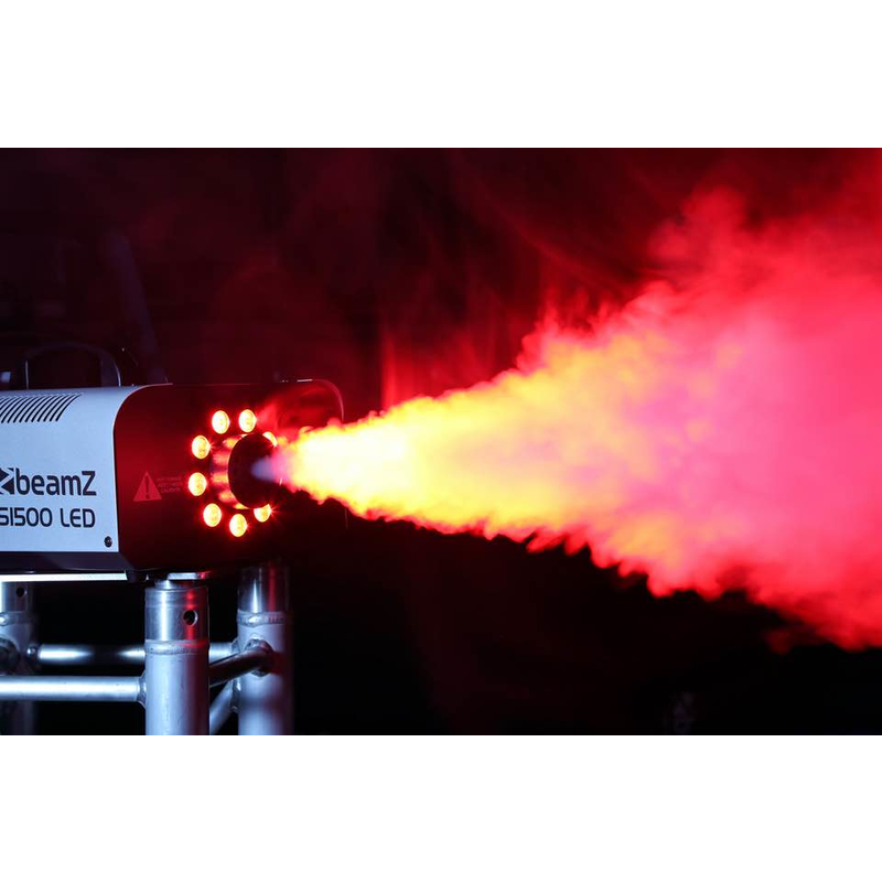 BEAM Z - Macchina del fumo compatta DMX da 1500W con telecomando con led colorati