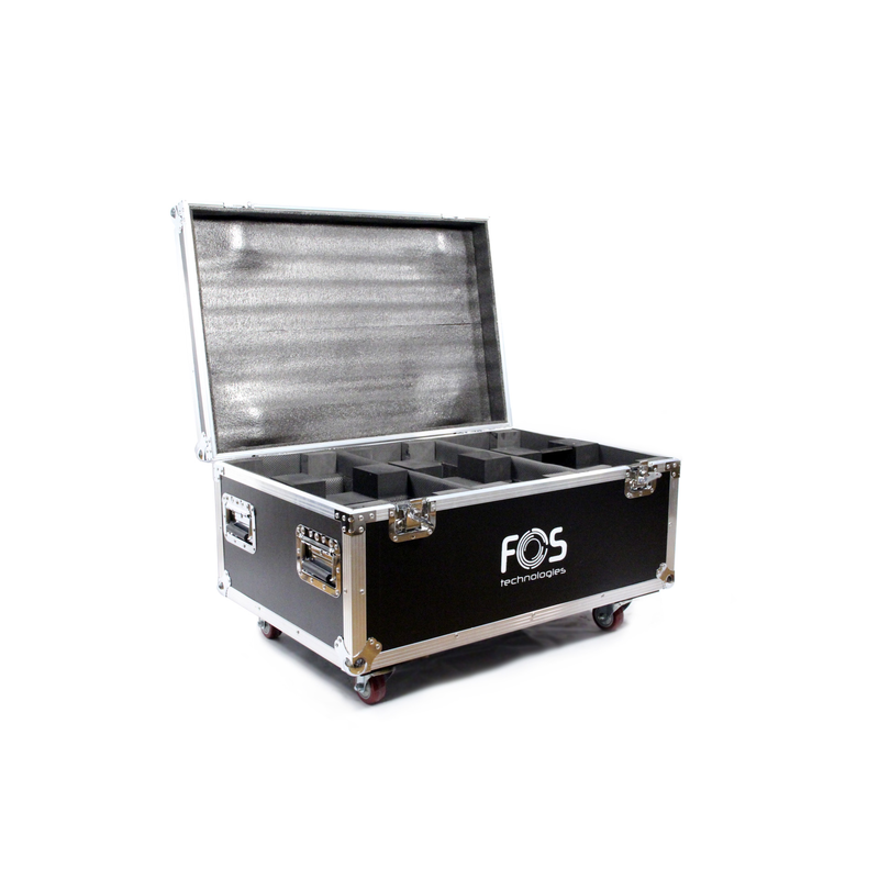 FOS TECHNOLOGIES - Flight case con ruote per unità 6 Wash 7x15 / 12x10