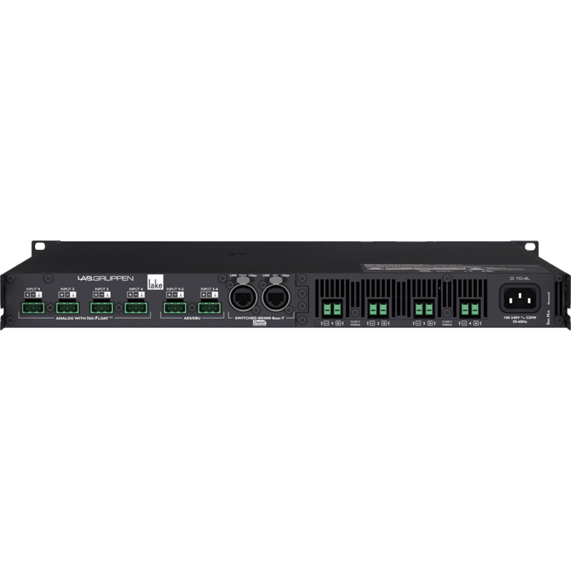 LABGRUPPEN - Amplificatore da installazione a 4 canali della serie D con DSP integrato