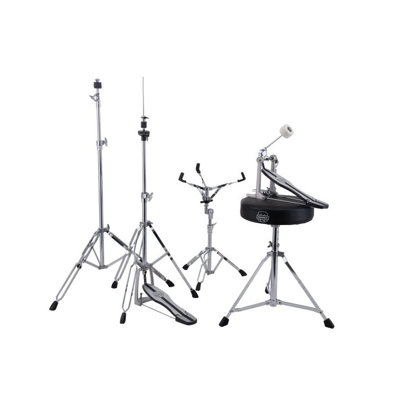 MAPEX - Set Comet Rock 5 pezzi completo di piatti, hardware e seggiolino. Finitura IR Infra Red
