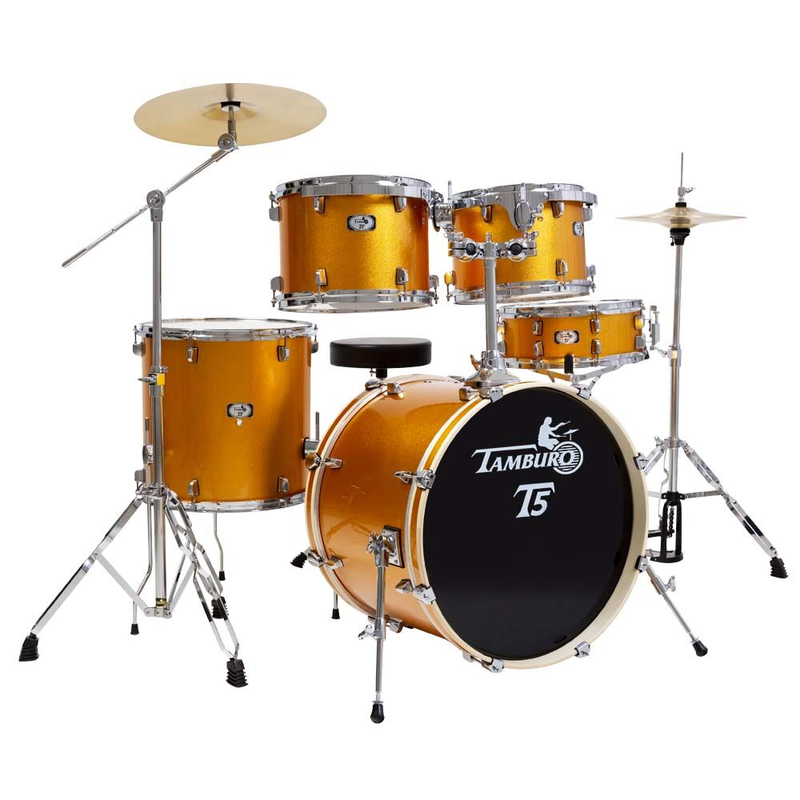 TAMBURO - Batteria serie T5 5 pezzi colore Yellow Rust Sparkle