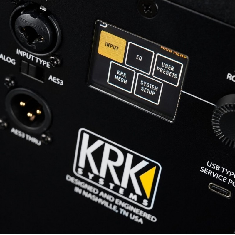 KRK - monitor a 2 vie bi-amplificato 280 W sui bassi e 175 W sugli alti con woofer da 8
