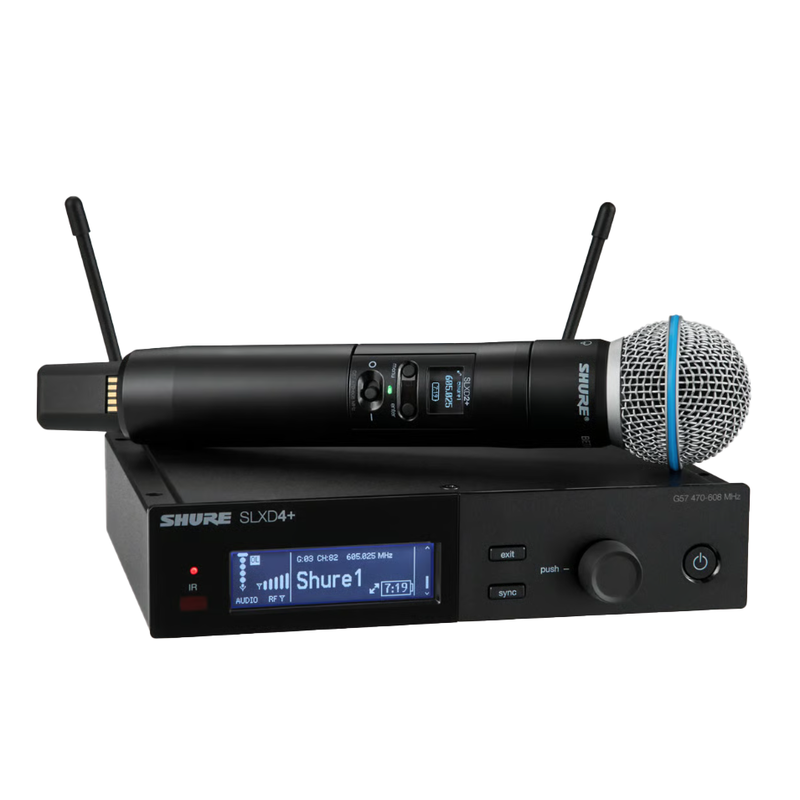 SHURE - KIT CON 1 SLXD2+ BETA58, 1 SLXD4+. BANDA G65 (470-606)