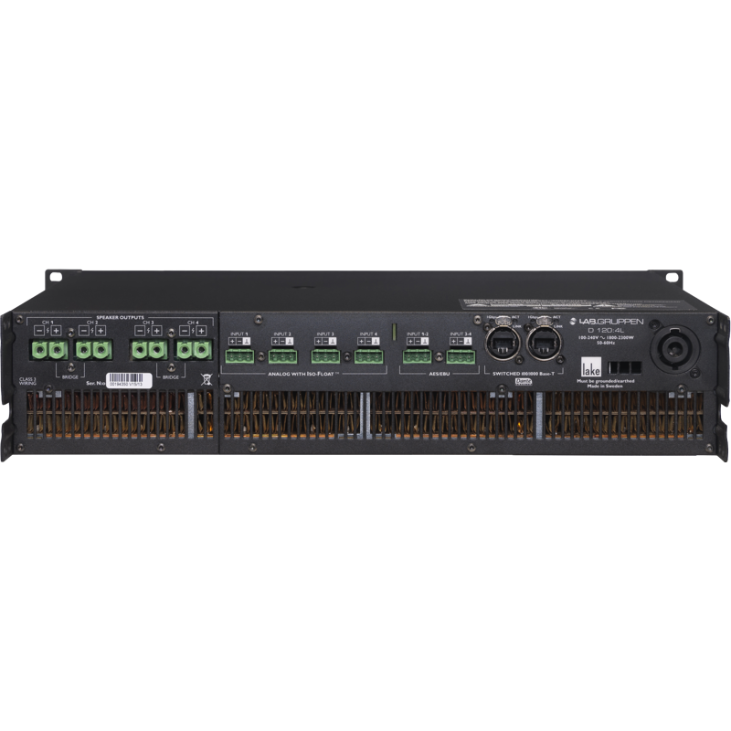LABGRUPPEN - Amplificatore da installazione a 4 canali della serie D con DSP integrato