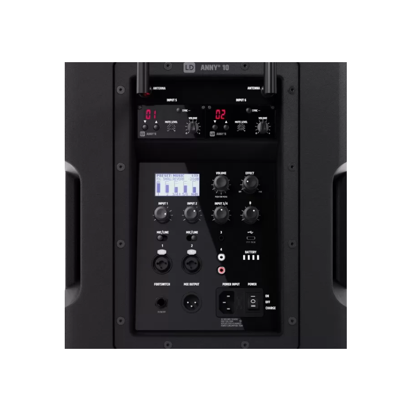 LD SYSTEMS - Sistema PA Bluetooth portatile a batteria da 12