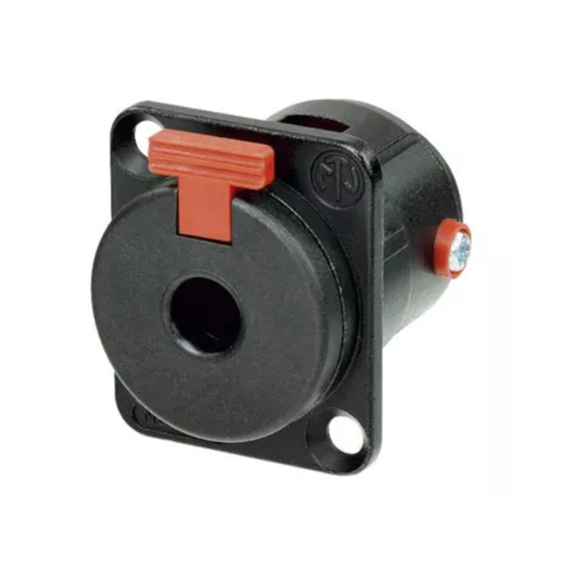 NEUTRIK - Connettore da pannello jack da 6,3 mm a 3 poli nero, a D