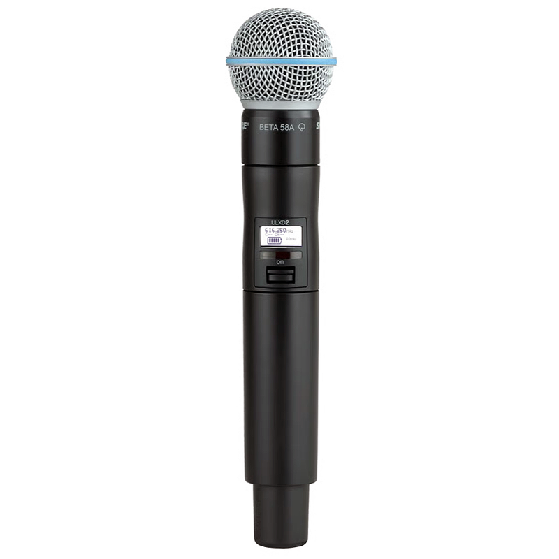 SHURE - Trasmettitore digitale a mano dinamico supercardioide con capsula Beta 58 per serie ULX-D
