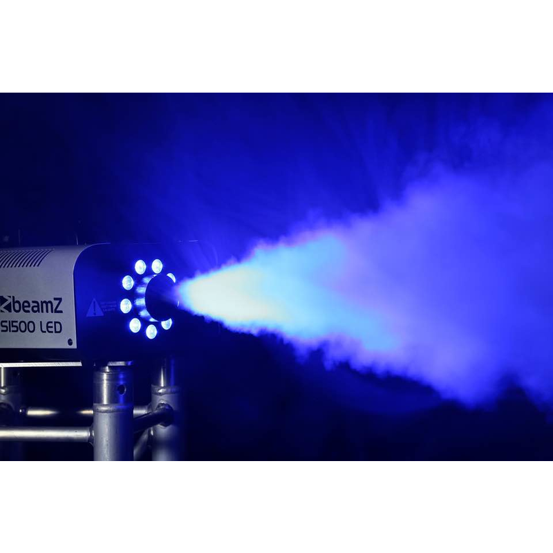 BEAM Z - Macchina del fumo compatta DMX da 1500W con telecomando con led colorati