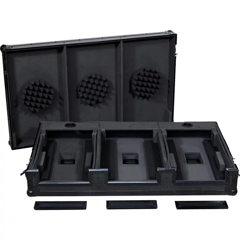 PIONEER DJ - Flight Case Pioneer® CDJ-3000/ DJM-900NXS2 Nero (Ruote).