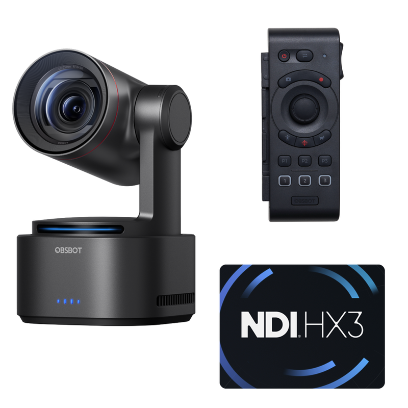OBSBOT - Comprende: 1 OBSBOT Tail 2, 1 Controller remoto intelligente OBSBOT, 1 licenza NDI