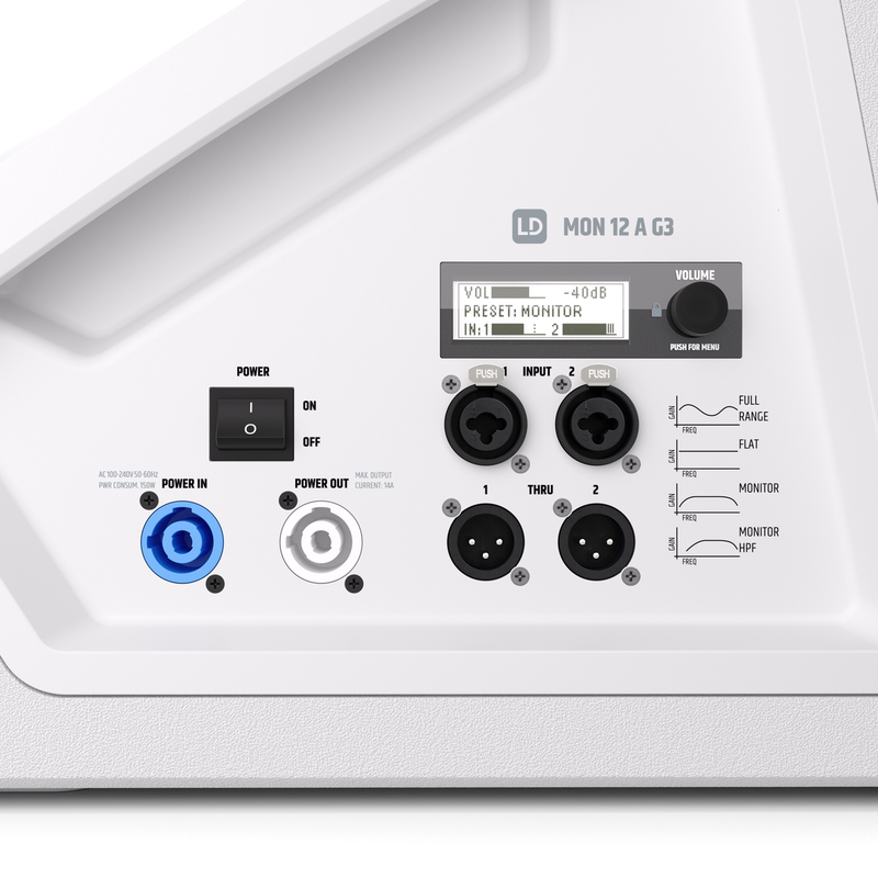 LD SYSTEMS - Monitor da palco coassiale attivo da 12