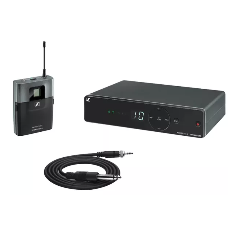 SENNHEISER - trasmettitore da tasca, cavo chitarra e ricevitore fisso switching diversity, Range A
