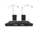 ZZiPP - Set con 2 microfoni (ad archetto) wireless e ricevitore a rack (1ur)