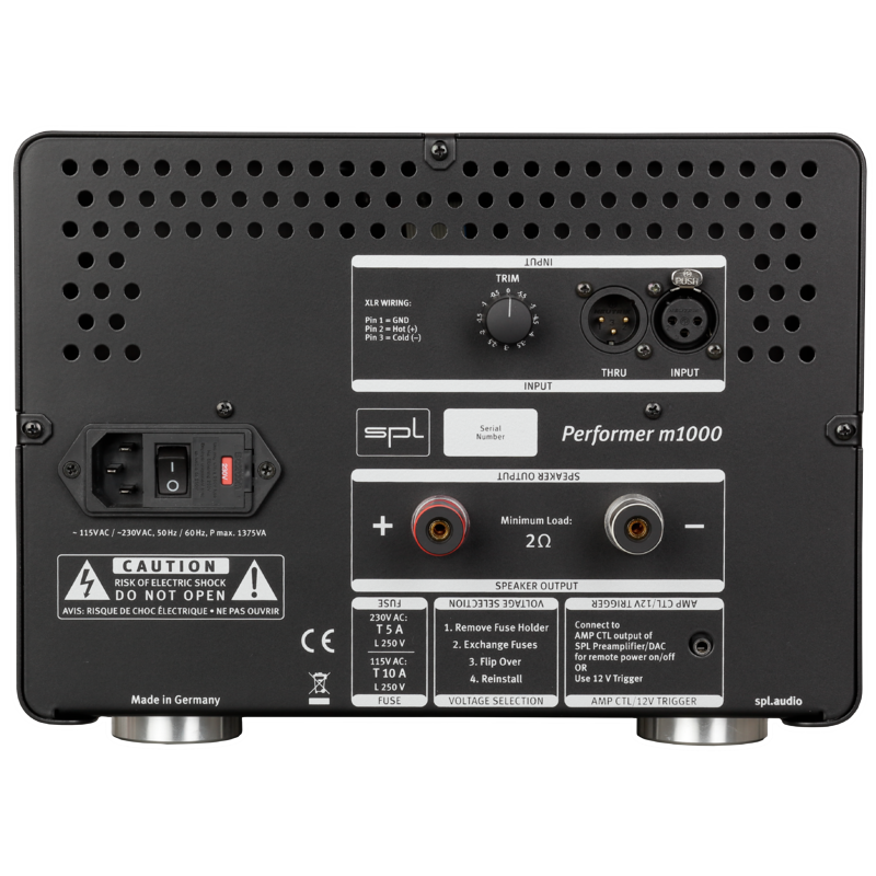 SPL - Serie Pro-FI con tecnologia mastering 120V. Modulo amplificatore finale mono 1000 W . Colori Silver/Black/Red