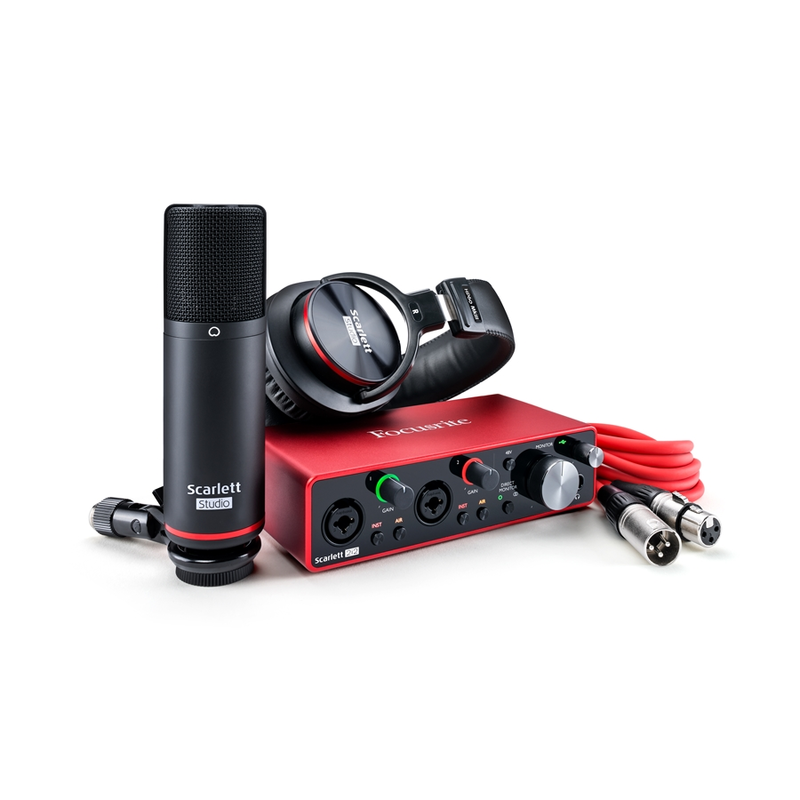 FOCUSRITE - Bundle con Scheda Audio USB, Microfono a Condensatore e Cuffia