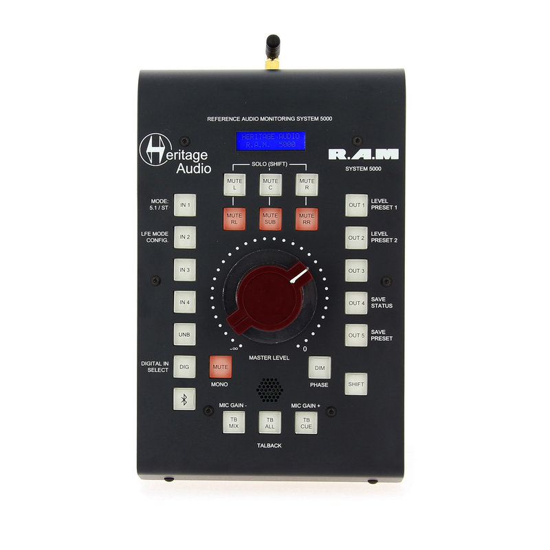 HERITAGE AUDIO - Monitor controller 5.1 e stereo (2 uscite cuffia, cue, talkback, bluetooth)