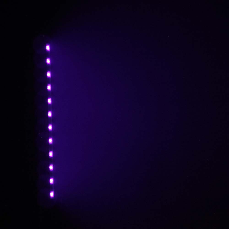 CAMEO - Barra a 12 LED UV da 3 W in alloggiamento nero LED con telecomando IR
