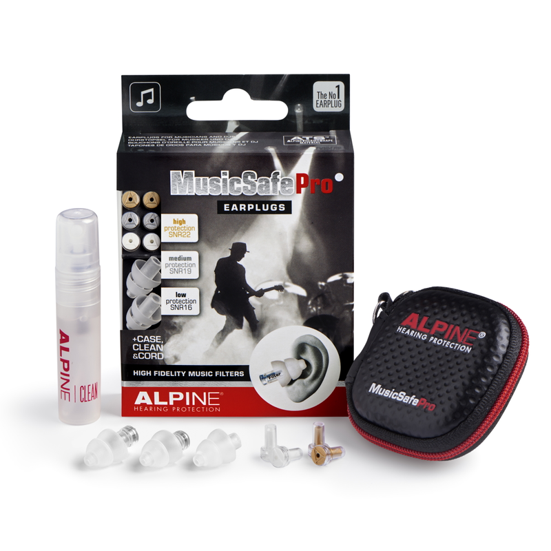 ALPINE - Kit auricolari per protezione uditiva con 3 filtri attenuazione