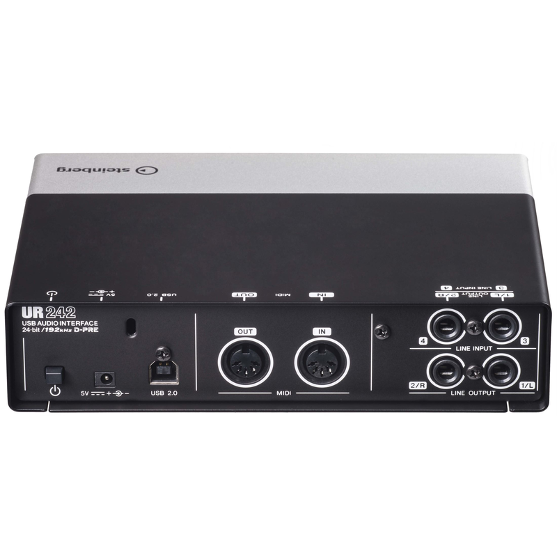 STEINBERG - Steinberg UR242 - 4 x 2 USB 2.0 Audio Interface with 2 x D-PRE and 192 kHz support & MIDI I/O